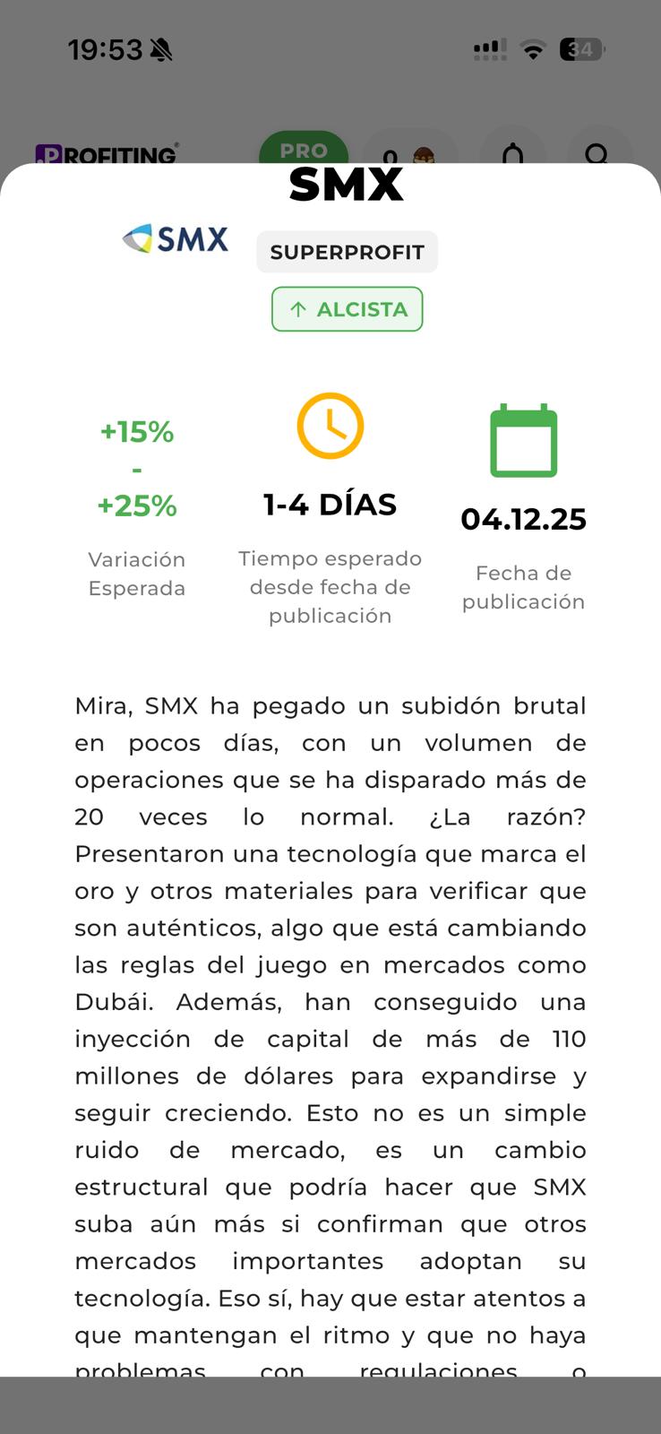 Profiting App Screen 4